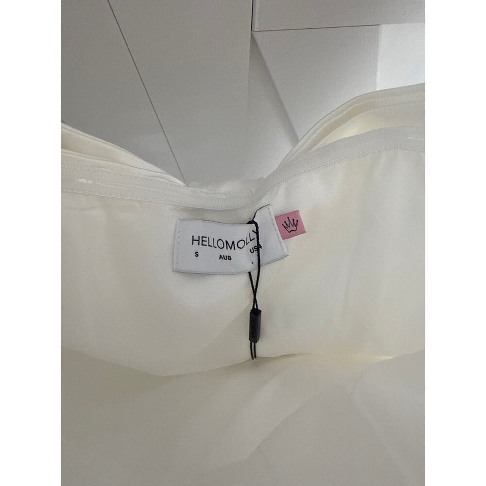 Hello Molly The Best Gift Satin Strapless Mini Dress bow on back Small NEW - Picture 4 of 7